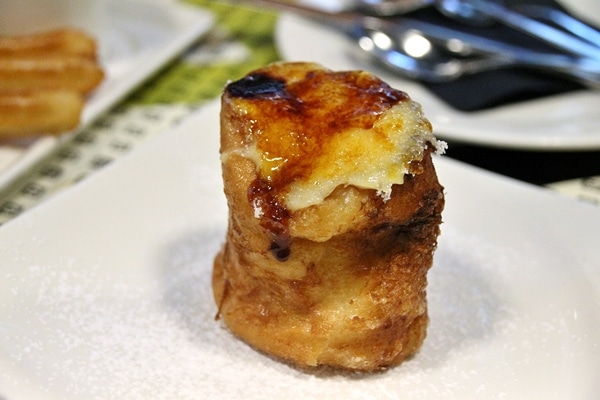 a small caramelized dessert on a plate