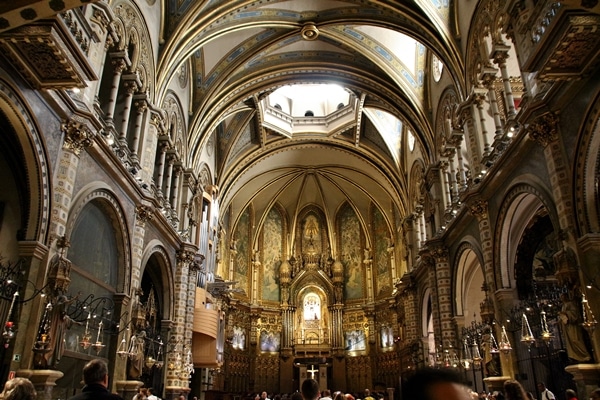 interior of a large church