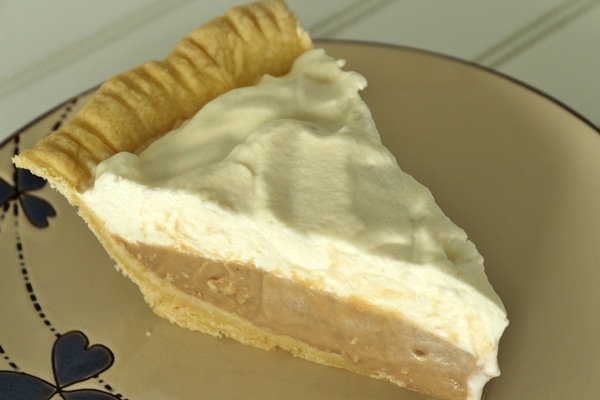 a slice of Earl Grey cream pie on a plate
