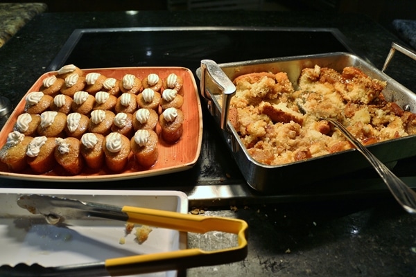 desserts on a buffet line