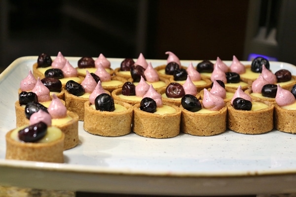 small tarts on a serving dish