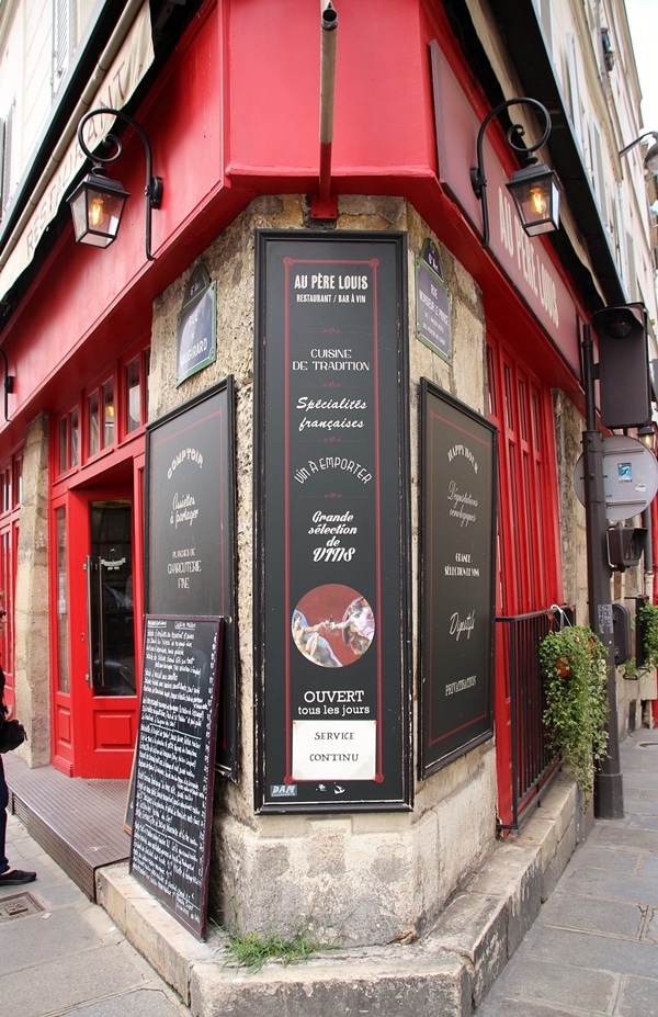 restaurant signage and menus