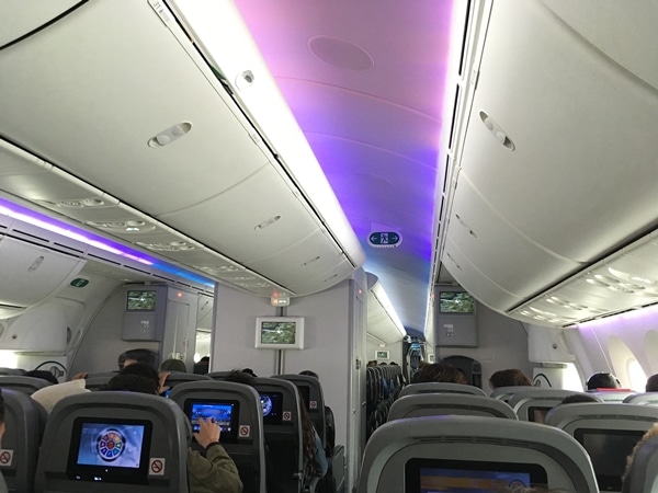 interior of an airplane