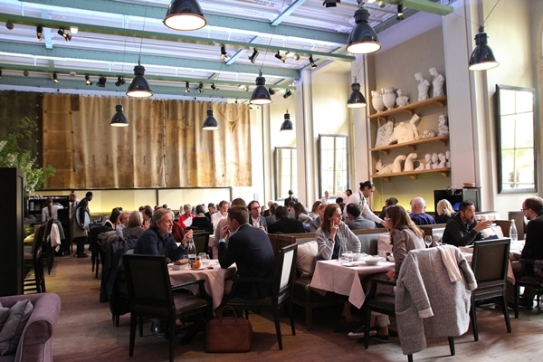 the interior of a large restaurant