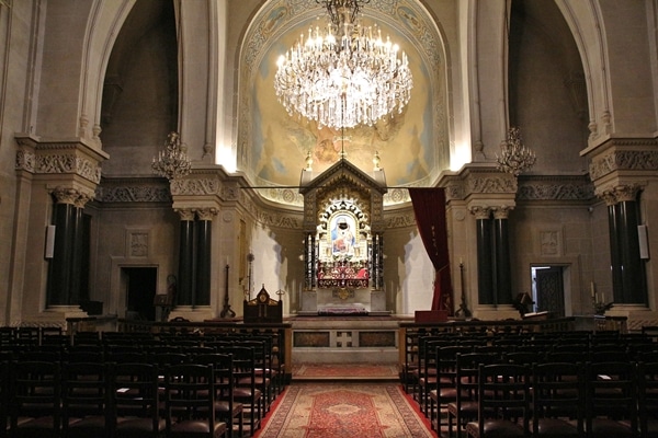 interior of a small church