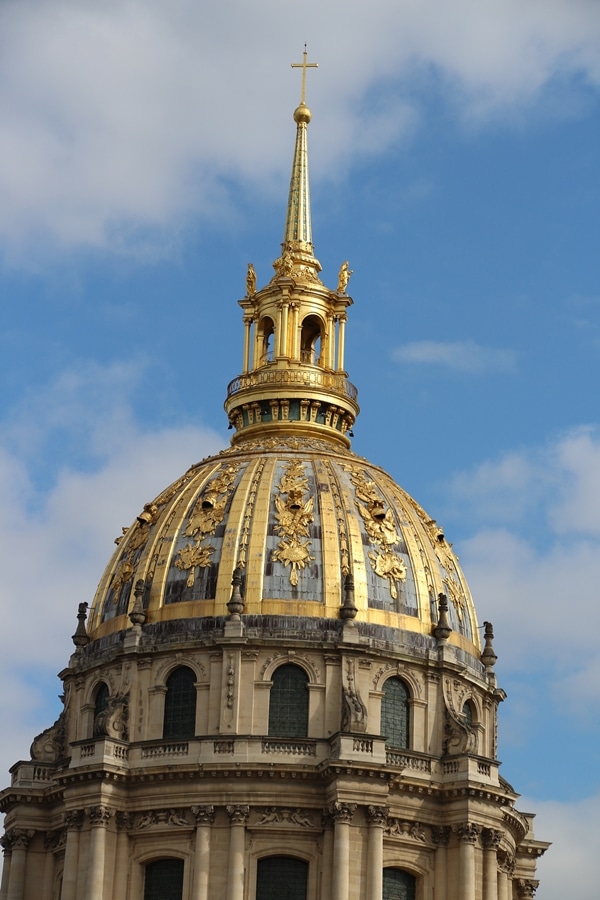 the giant gold dome of Les Invalides in Paris