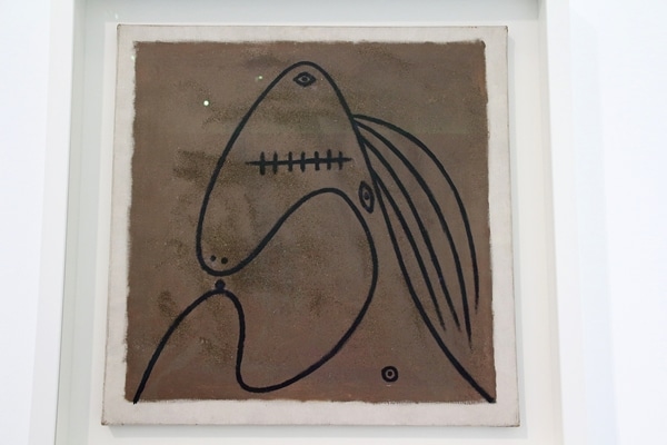 a Picasso drawing in a museum