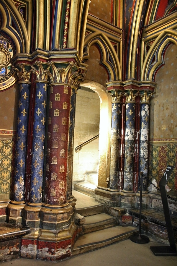 entrance to stairwell in Sainte-Chapelle church