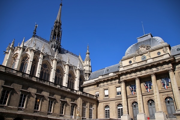 a church and stone building with columns