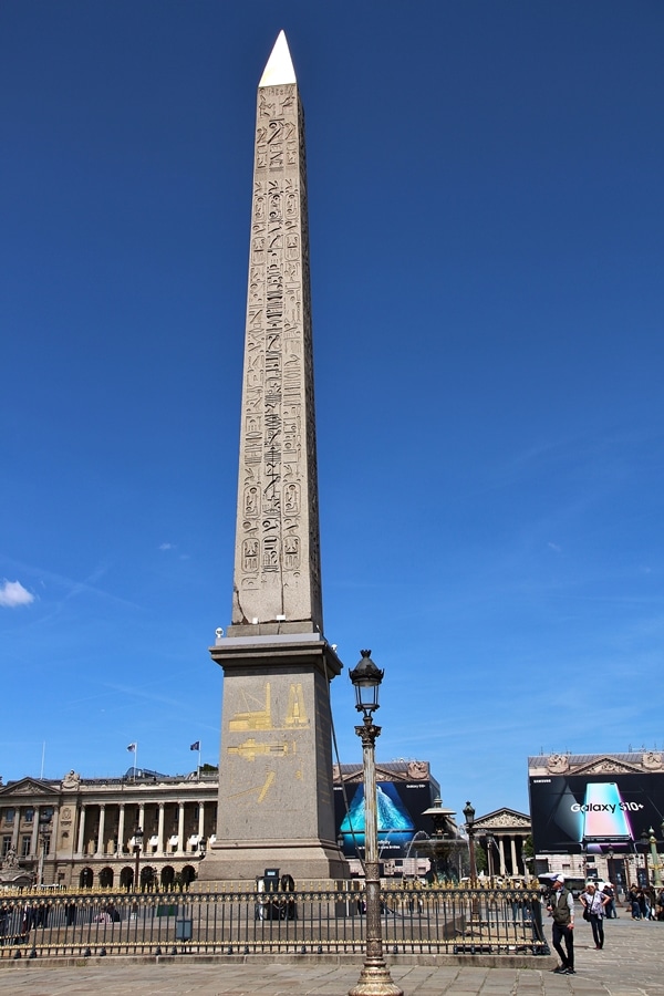 an obelisk in a Parisian square