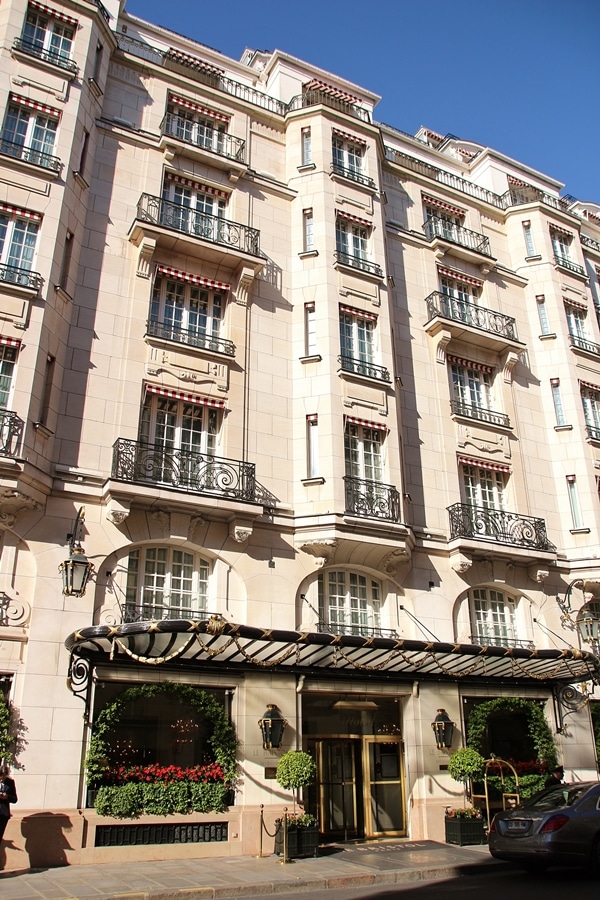 exterior of a fancy Parisian hotel