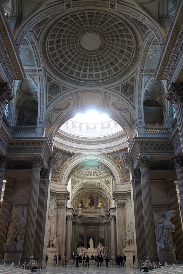 interior of a very large church with a big dome