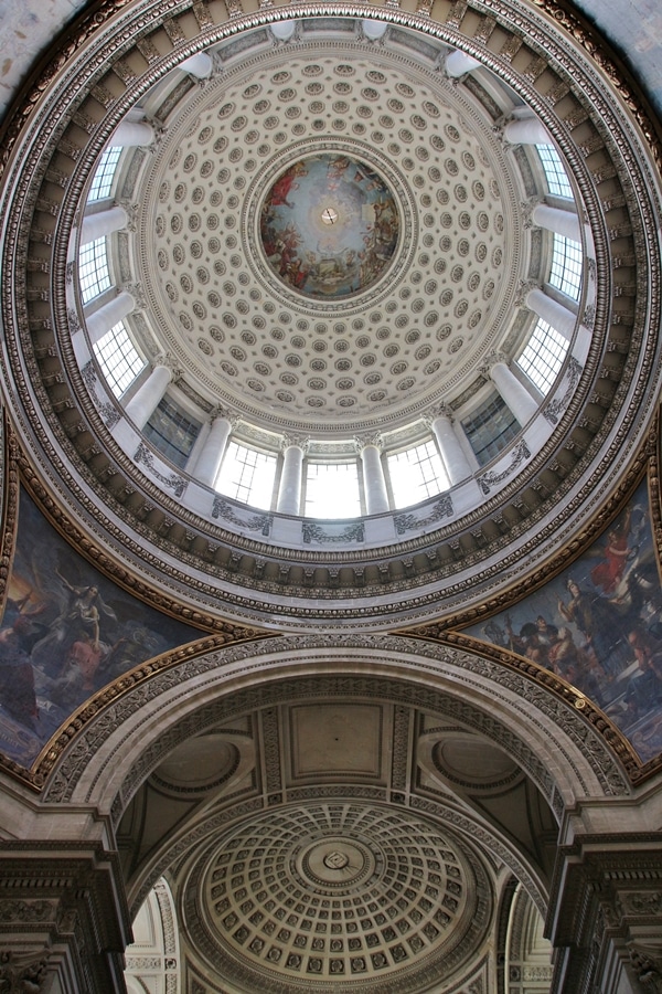 interior view of a large dome in a church