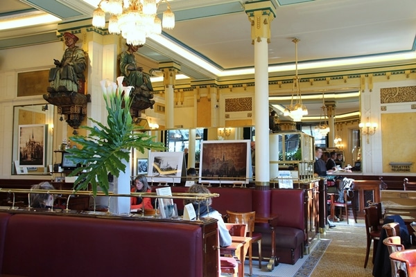 interior of a French bistro