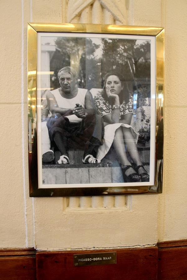 a photograph of Pablo Picasso with a woman