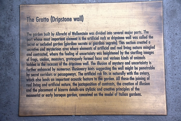 A plaque on a wall