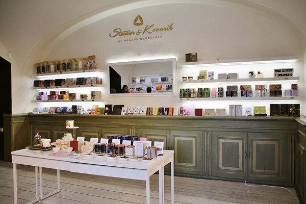 the interior of a chocolate shop