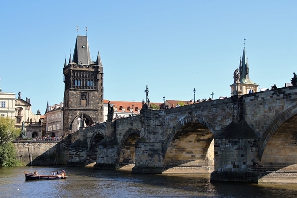 A large bridge over some water