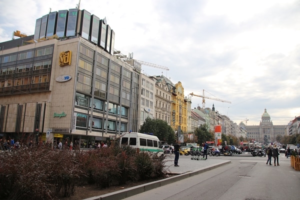 a busy city street