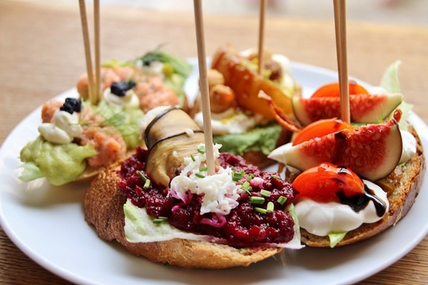 a closeup of a sandwich on a white plate