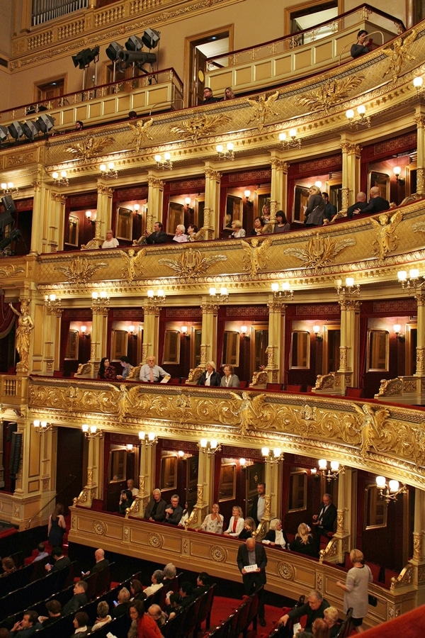 rows of box seats in an opera theater