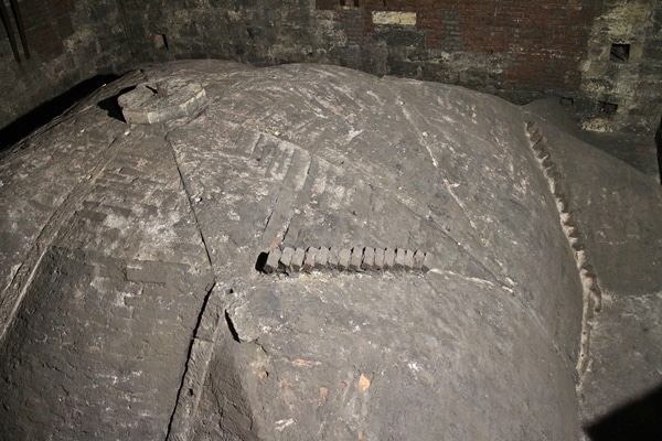 a dome made out of stone bricks