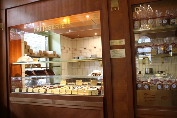 pastry window inside a restaurant