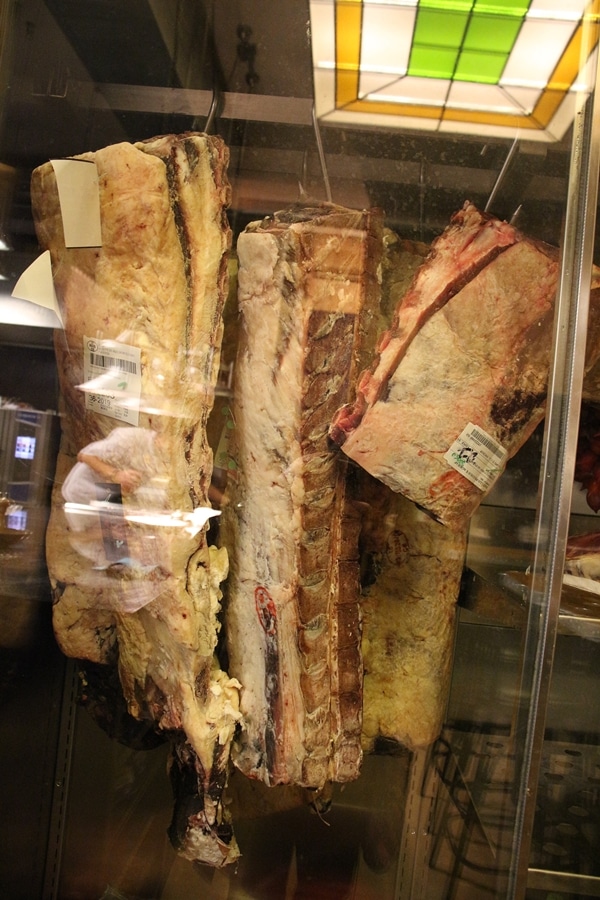 aging meats in a refrigerator