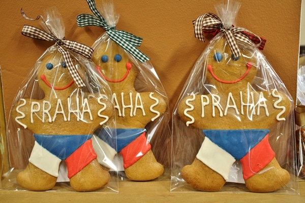 giant gingerbread man cookies in cellophane wrappers