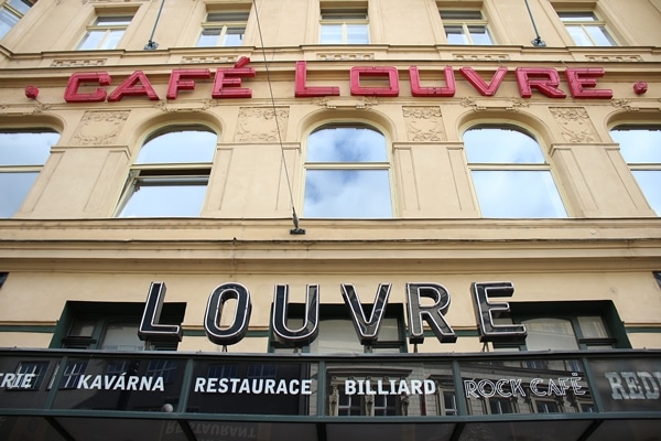 exterior of the Cafe Louvre building in Prague