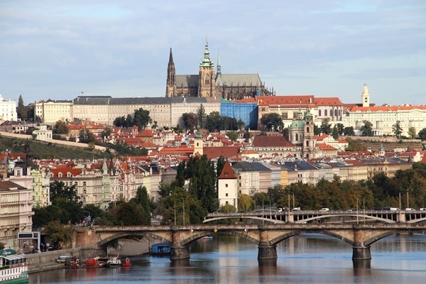 Prague Castle beyond the Vltava River