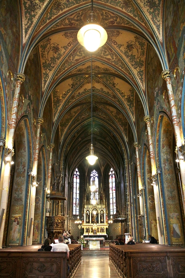 interior of Basilica of St. Peter and St. Paul in Prague