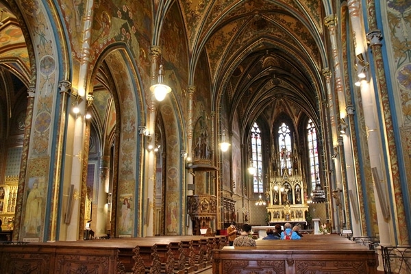 interior of Basilica of St. Peter and St. Paul showcasing vaulted ceilings