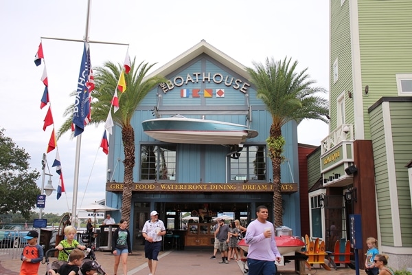 exterior of The Boathouse restaurant at Disney Springs