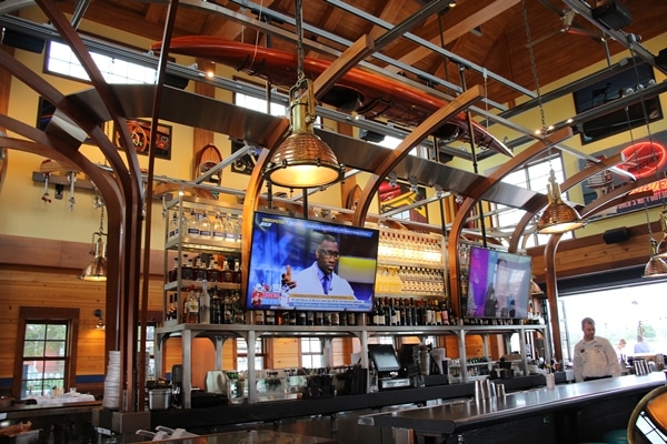 a bar in a restaurant