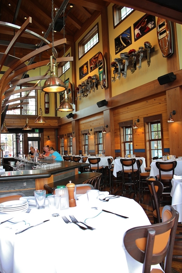 the dining room of a restaurant