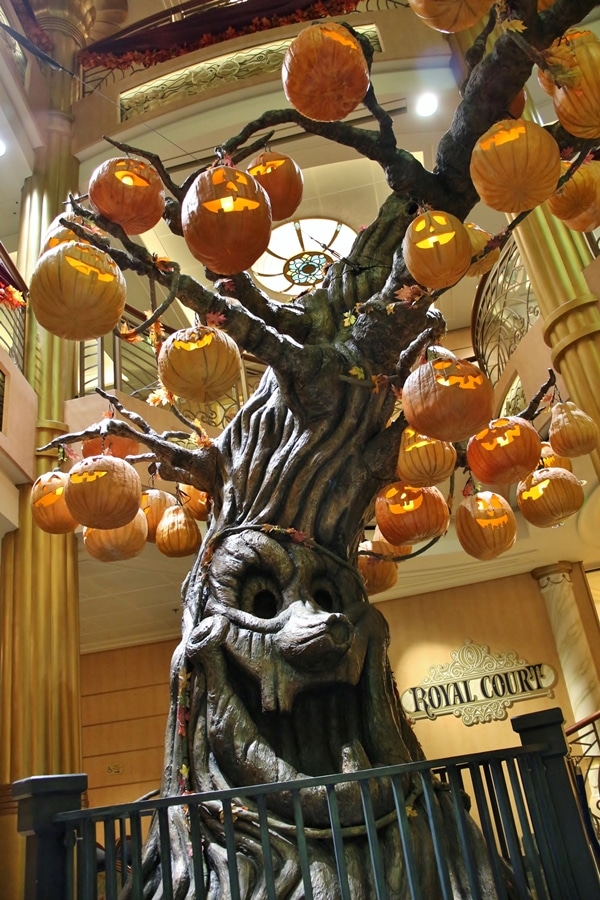 the pumpkin tree on the Disney Fantasy cruise ship