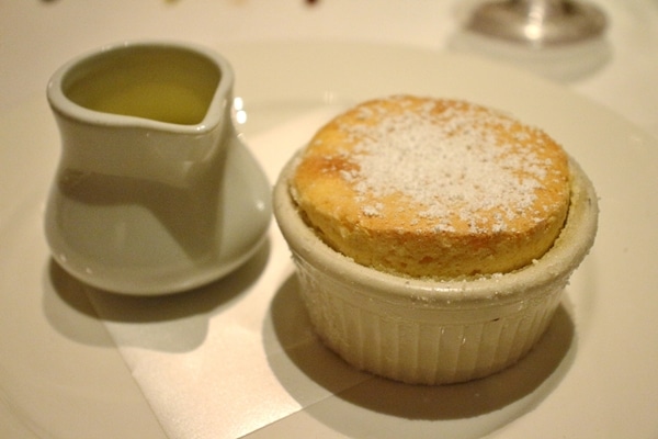 Grand Marnier souffle with sauce on the side