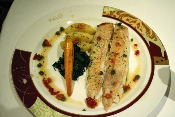 fish filet with vegetables and sauce