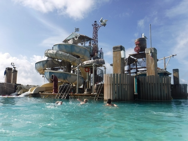 water slide at Disney\'s Castaway Cay island in the Bahamas