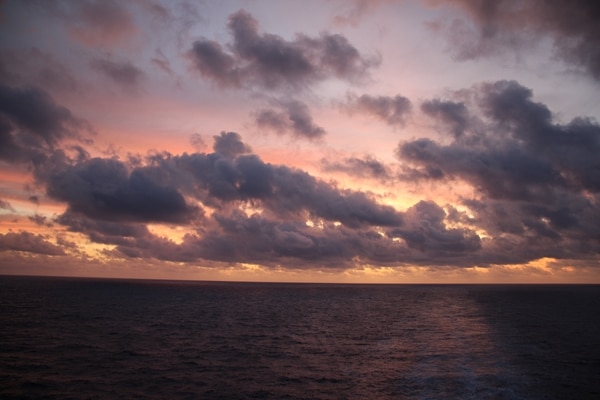 Sunrise over the Caribbean