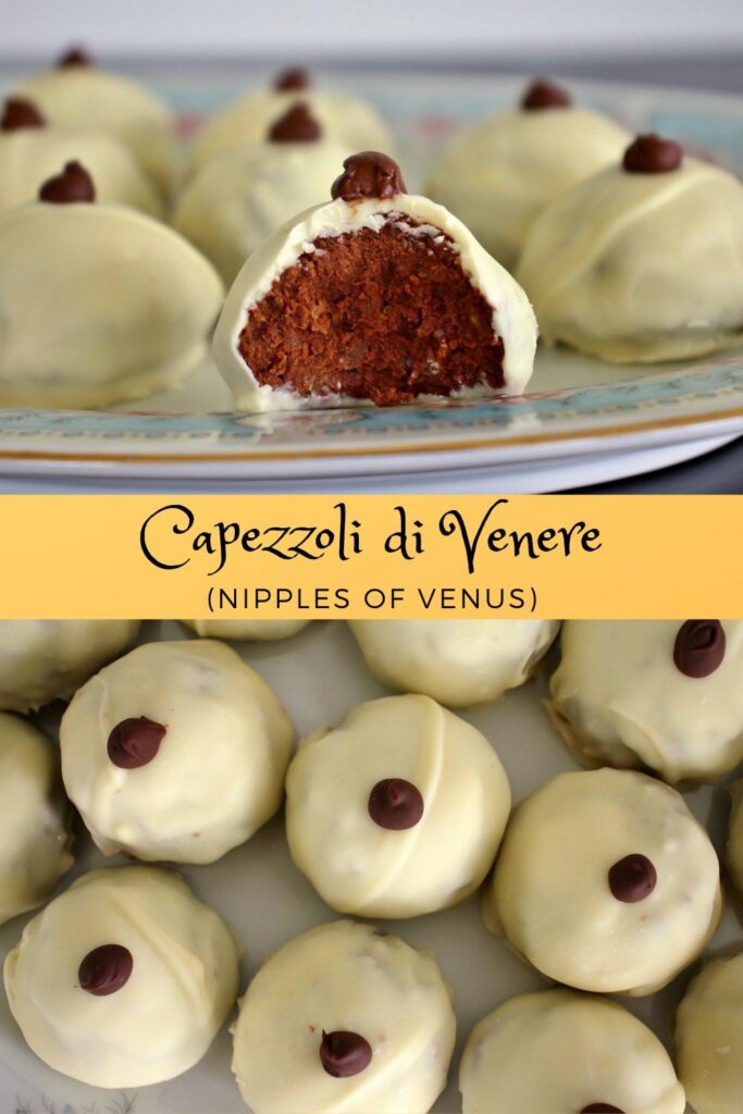 A platter of Nipples of Venus. One has a bite taken out of it.