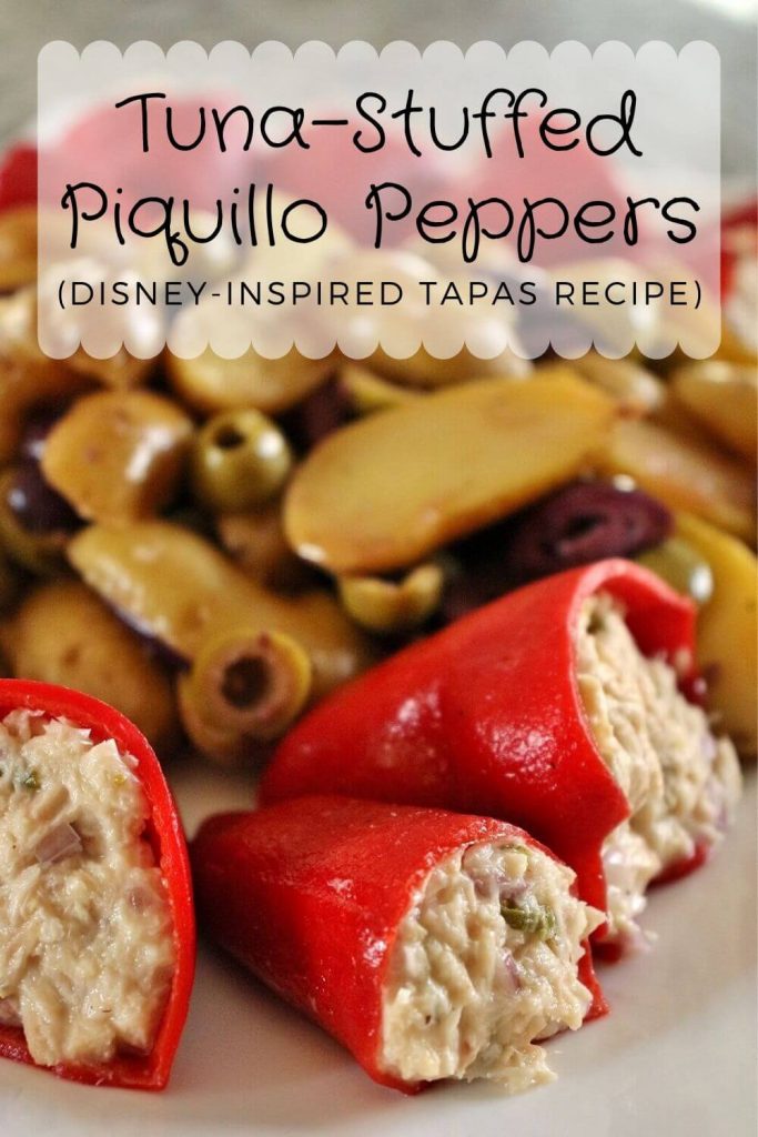 A platter of tuna-stuffed piquillo peppers