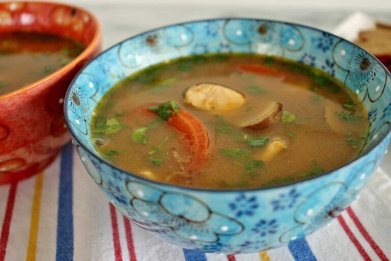 Tom Yum Gai (Thai Hot and Sour Chicken Soup) Mission Food Adventure