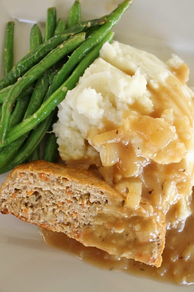 Turkey Meatloaf with Onion Gravy (Disney Copycat Recipe) Mission Food
