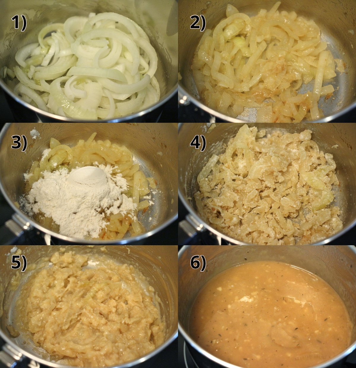 step by step photos of how to make onion gravy
