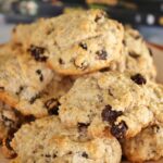 an antique plate piled high with British rock cakes