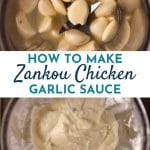 step by step photos of making Zankou Chicken garlic sauce in a blender
