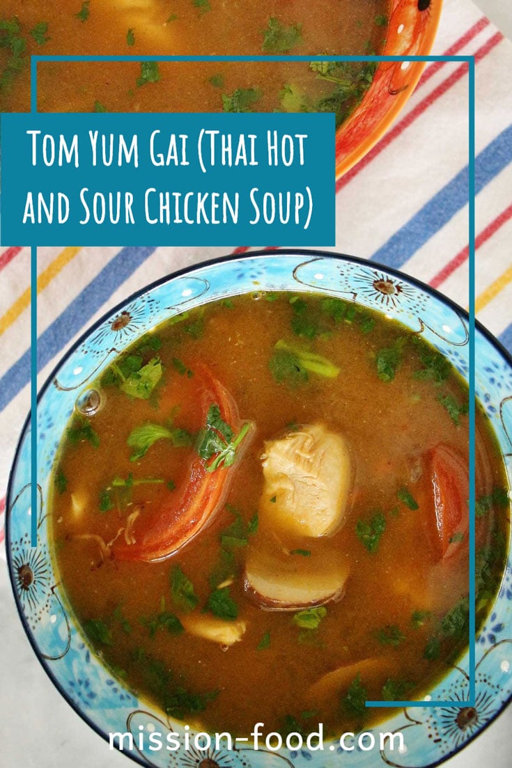 Tom Yum Gai (Thai Hot and Sour Chicken Soup) Mission Food Adventure