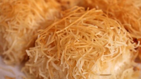 Kadaif or Kadayif (Ricotta Cheese Kunafa)